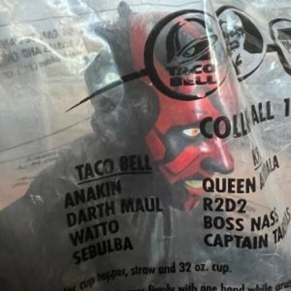 Vintage New Star Wars Episode 1 Darth Maul Drink Topper 1999 - Picture 3 of 3